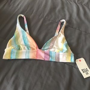 Striped Bikini Top Size L